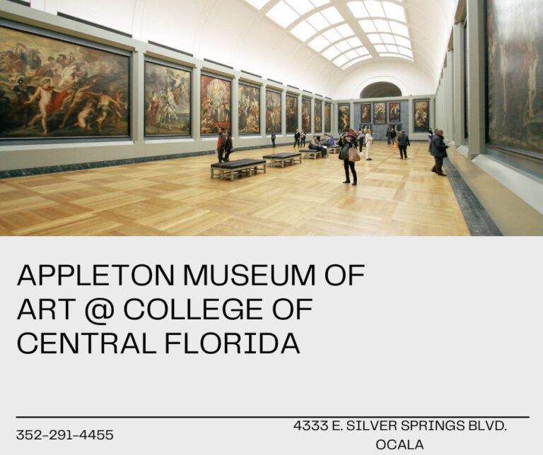 Interior of Musuem with wood floors and pictures on wall