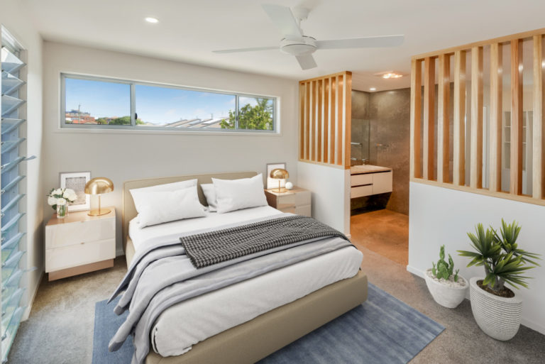 virtual home staging photo of bedroom