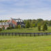 House on Farm with horse fence