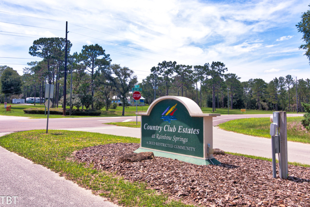 Rainbow Springs Country Club Sign