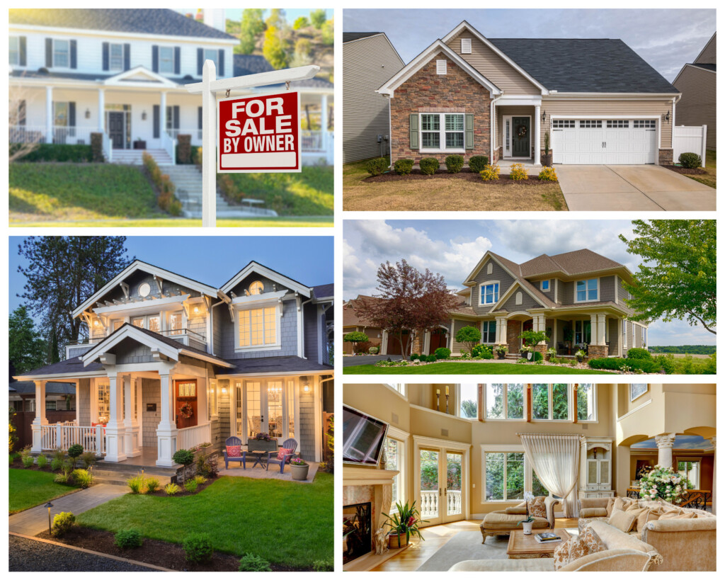 collage of homes