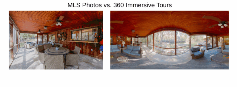 Old Mls 2D photos vs. 360 Immersive tours photos showing difference between them