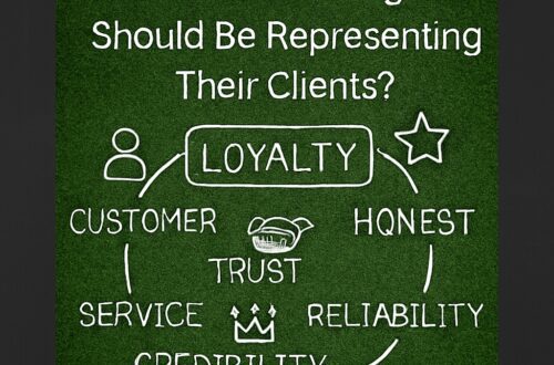 Graphic illustrating buyer-broker agreement risks, highlighting loyalty, trust, honesty, reliability, and ethical real estate representation by Ann-Marie Bortz.