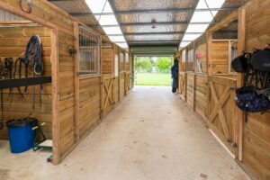 Stables for horses on a farm in Pine Ridge Estates - Beverly Hills, Fl.